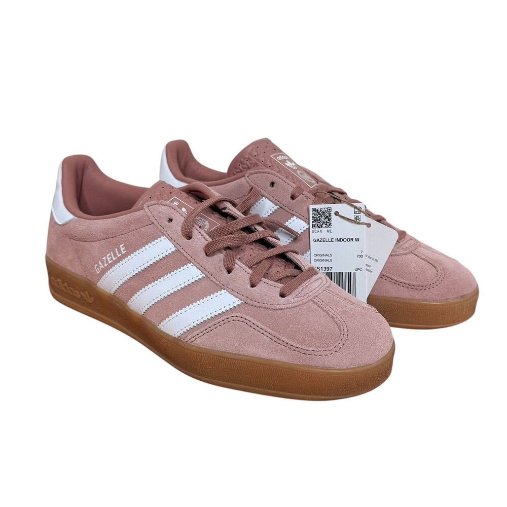 New Adidas Gazelle Indoor Women’s Shoes Size 8.5 Suede Sandy Pink Warm Clay